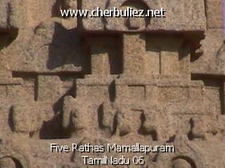 légende: Five Rathas Mamallapuram TamilNadu 06
qualityCode=raw
sizeCode=half

Données de l'image originale:
Taille originale: 109293 bytes
Heure de prise de vue: 2002:03:12 12:45:06
Largeur: 640
Hauteur: 480
